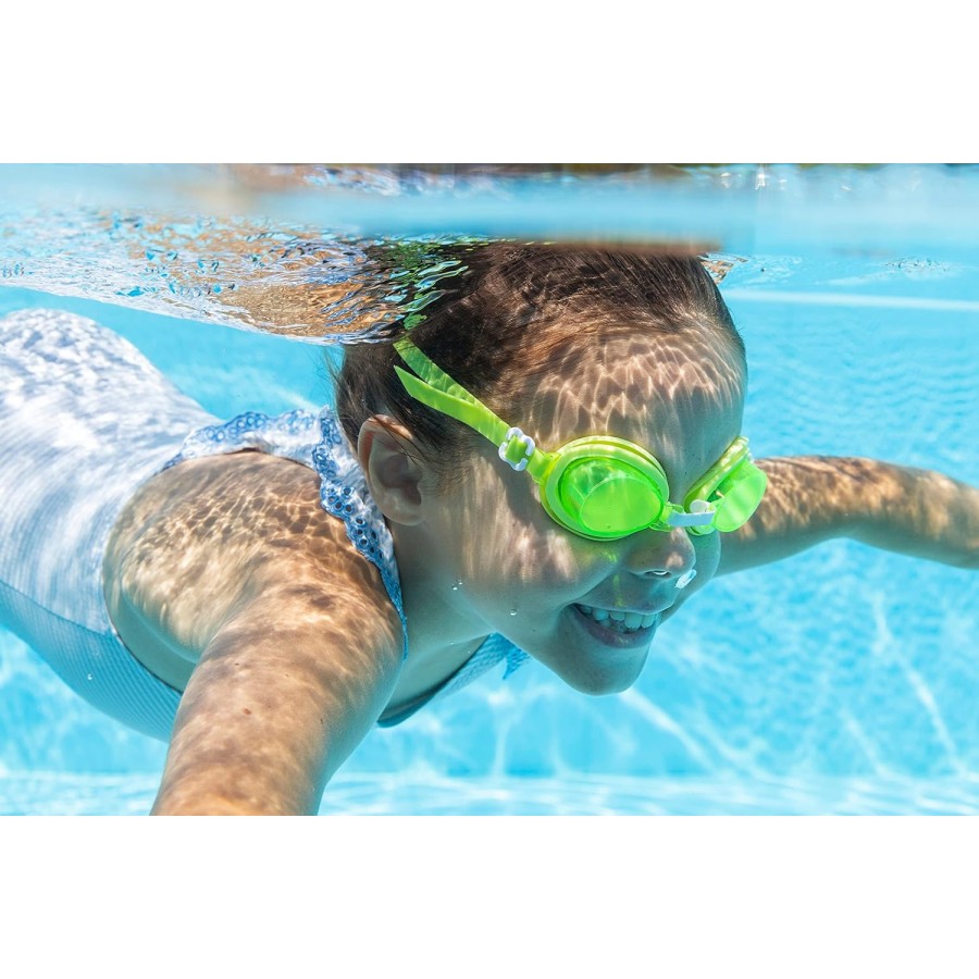 Bestway Aqua Burst Essential Swimming 3-Pack Goggles, Assorted - 21074 ( Age 3+)