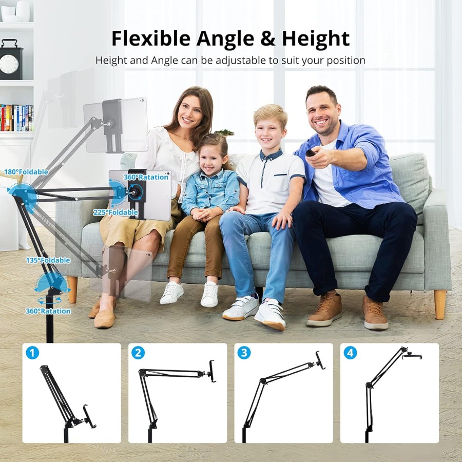 Universal Metal Phone & Tablet Holder 360 Degree Rotation Stand (XO-C137)