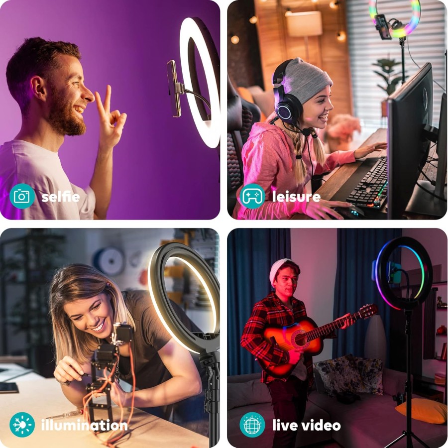 Soft RGB LED Ring Light -MJ45