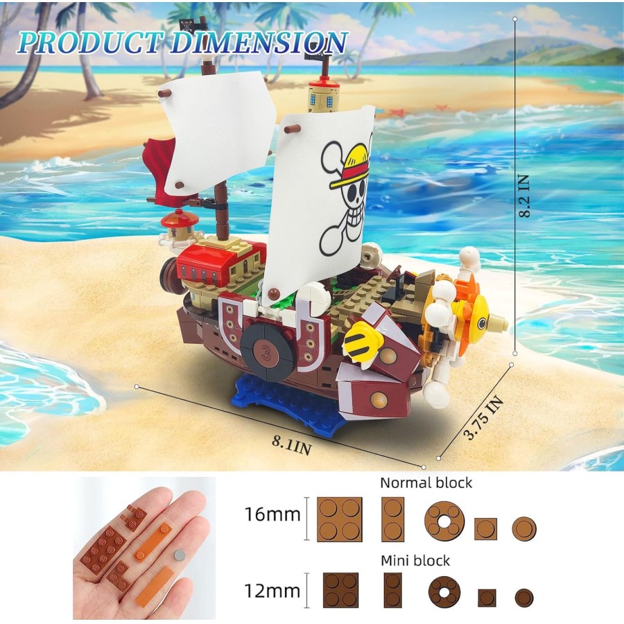 One Piece Thousand Sunny Pirate Ship Building Kit - 432pCS