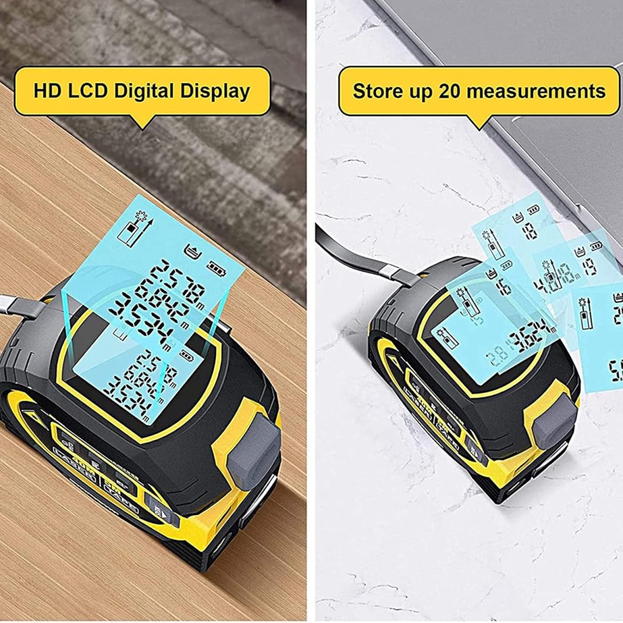 4-in-1 Digital Laser Tape Measure with 131Ft/40m Infrared Laser