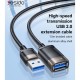 Yesido GS26 Aluminum Alloy USB Extension Cable – 1.5 Meter / USB – Black Yesido GS26 Aluminum Alloy USB Extension Cable – 1.5 Meter / USB – Black