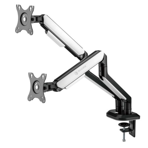 Sades Apep SA-MS02 RGB Dual Monitor Mount Arm (Max Screen size 32"/9KG Per ARM) - White