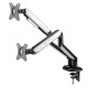 Sades Apep SA-MS02 RGB Dual Monitor Mount Arm (Max Screen size 32"/9KG Per ARM) - White