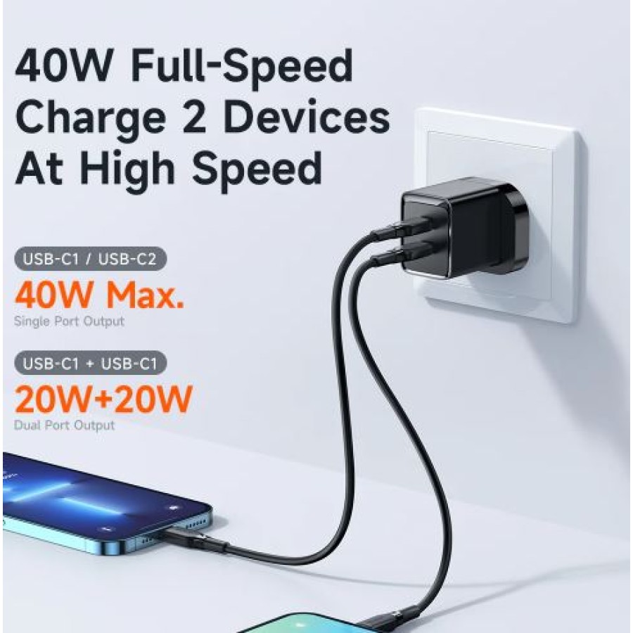 MCDODO 40W DUAL USB-C GAN FAST CHARGER