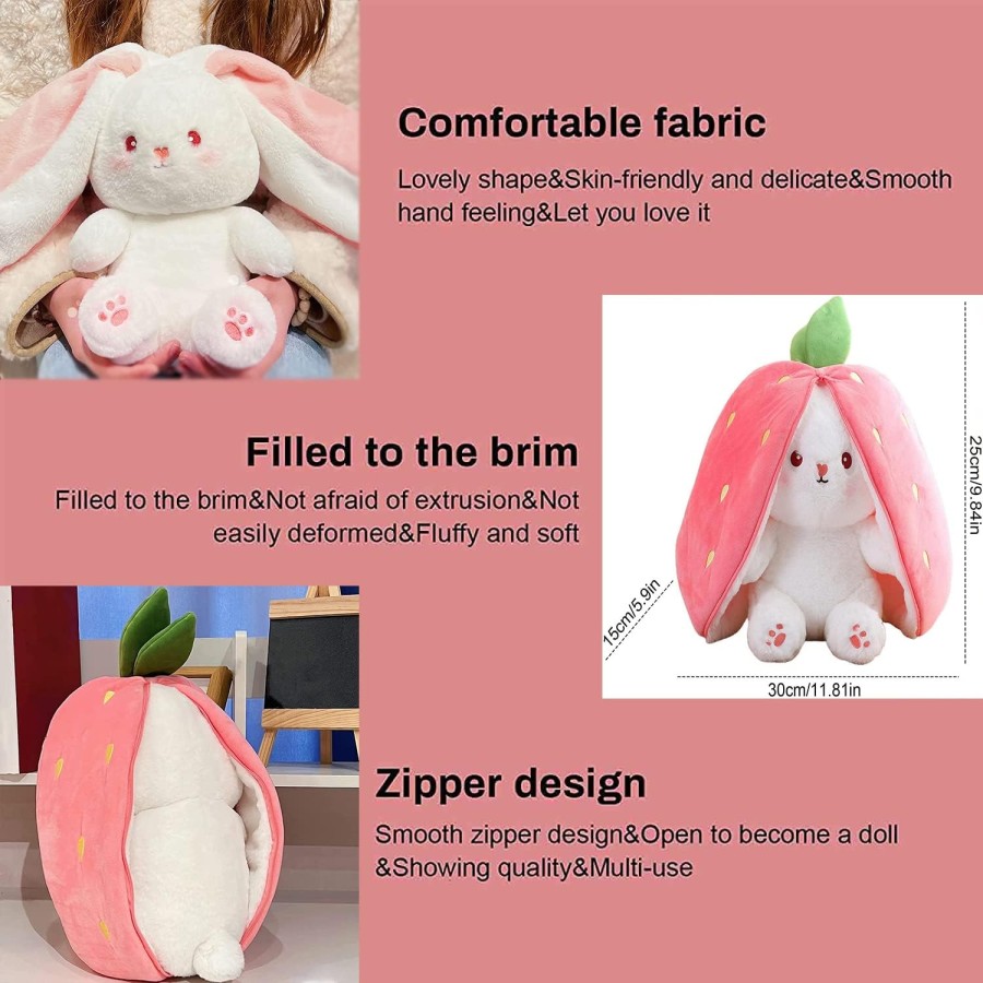 Strawberry Rabbit Plush Toy