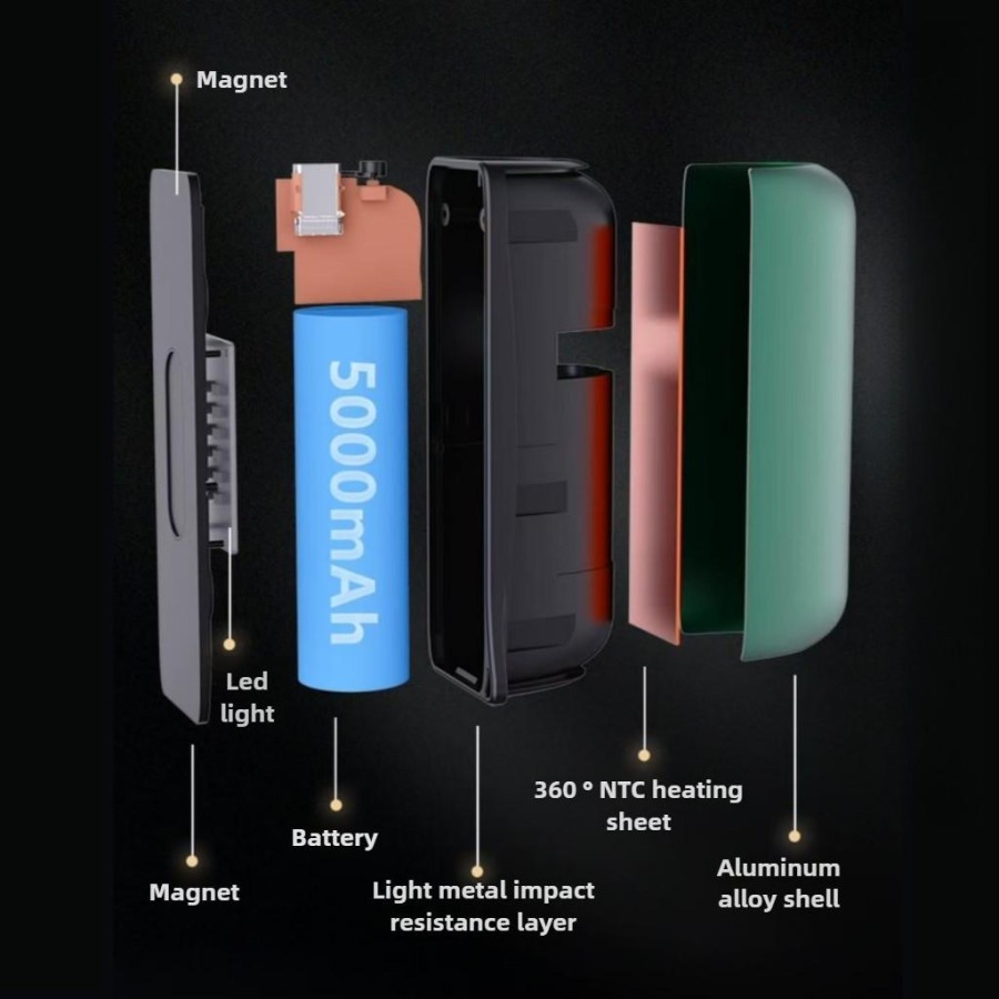 Q16 Magnetic Hand Warmer Powerbank 5000mAh