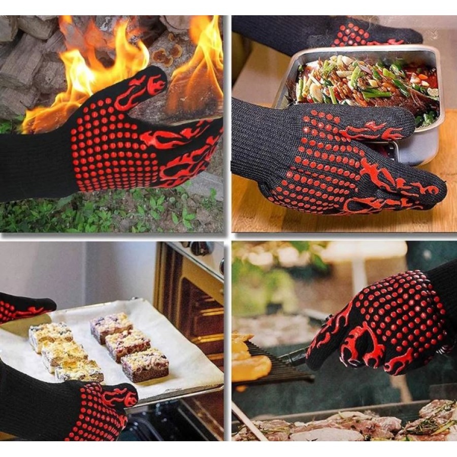 Hight Heat Resistant Gloves for Cooking BBQ 2pcs