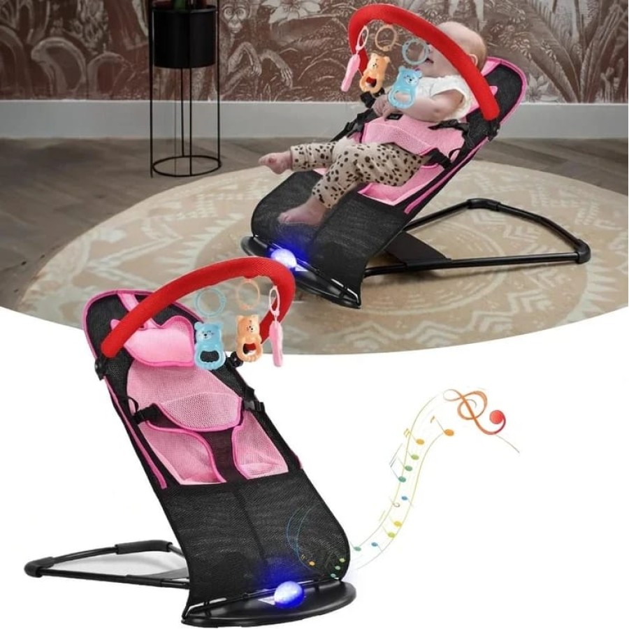 Baby Bouncer seat with Music and Detachable Toys Bar Baby Bouncer seat with Music and Detachable Toys Bar
