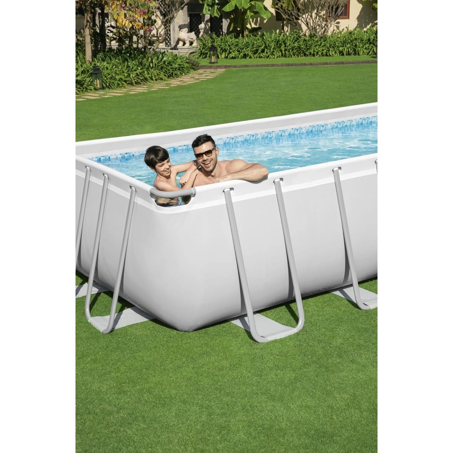 BESTWAY Power Steel Rectangular Pool Set - 56670 (488x244x122cm) BESTWAY Power Steel Rectangular Pool Set - 56670 (488x244x122cm)