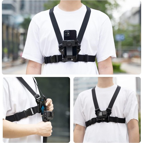 Universal Action Camera Phone Holder Chest Belt Strap