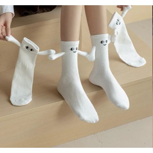 Smiling Holding Hands Socks (Free Size)