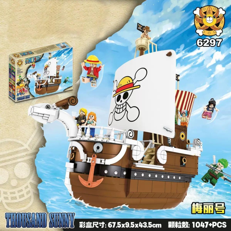One Piece Thousand Sunny Pirate Ship Building Kit - 1047Pcs