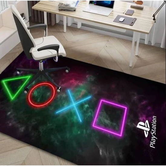 Playstation Icon Gaming Room Decorative Carpet, size 120X160CM