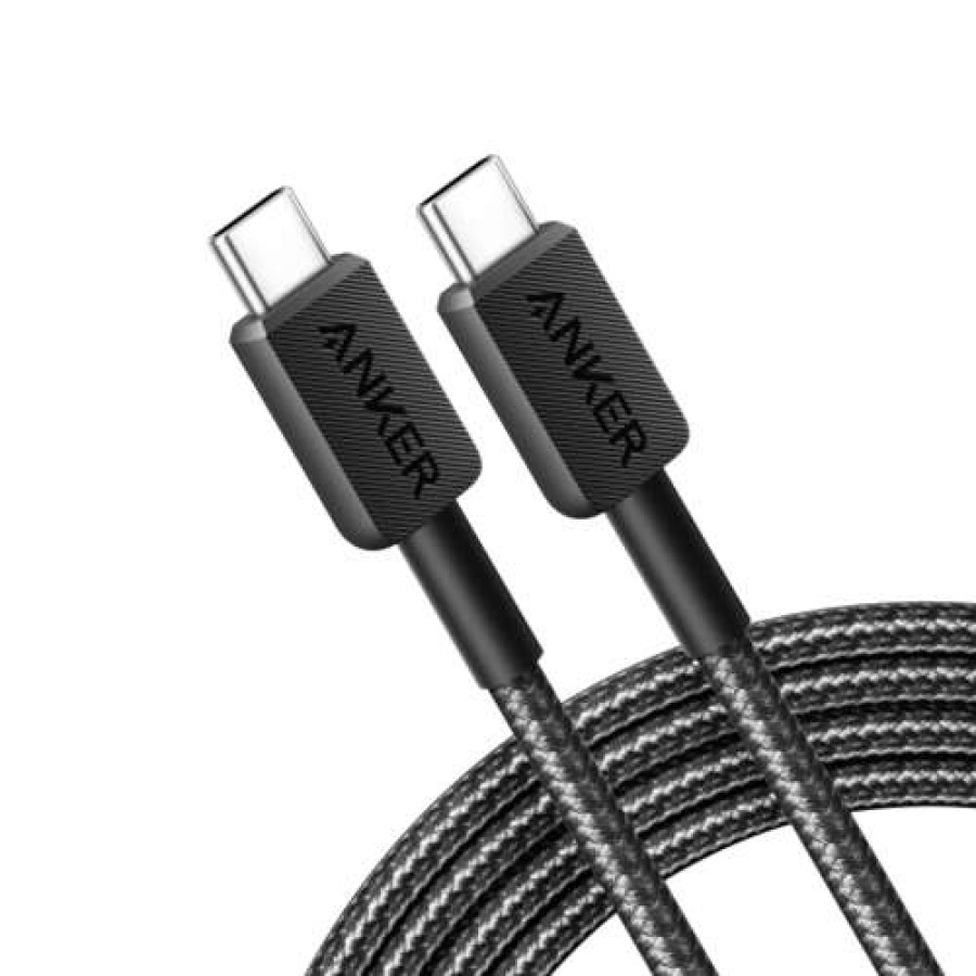 Anker 322 USB-C to USB-C Cable 60W Braided (0.9m/3ft) -Black