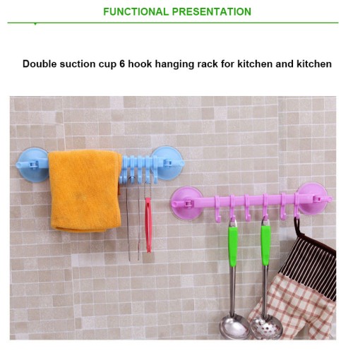 Wall Kitchen Bathroom Plastic Hanging Hooks