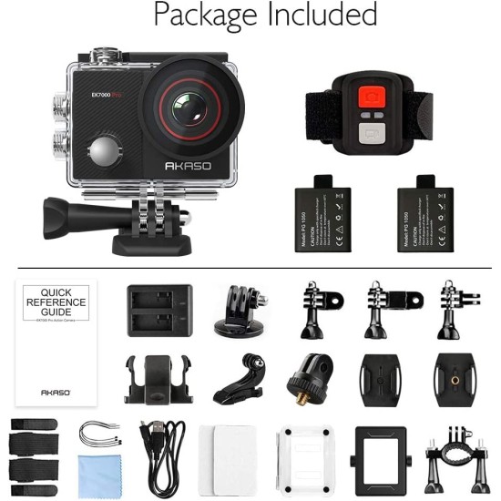 AKASO EK 7000 Pro - 4k Action Camera With Touch Screen - Black