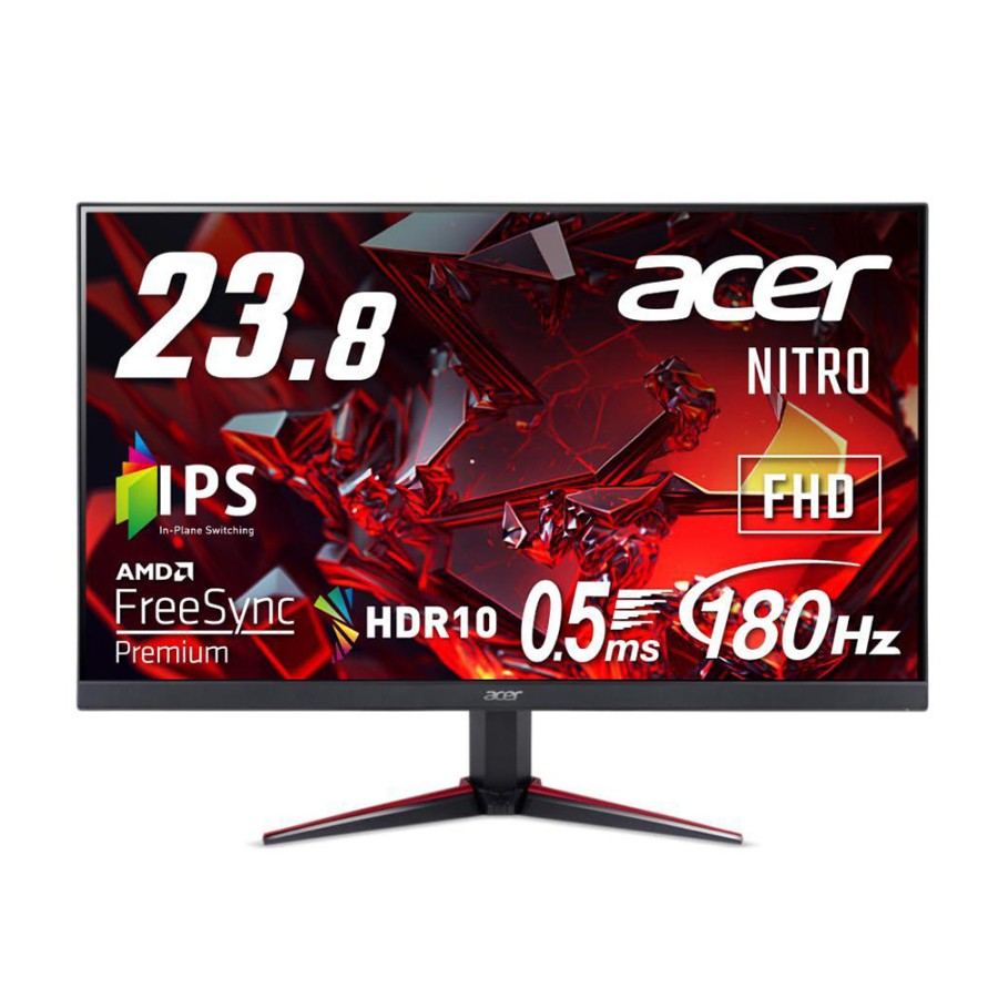 Acer Nitro KG242 Gaming Monitor | FHD | 23.8" | 180 Hz | 0.5 ms | IPS