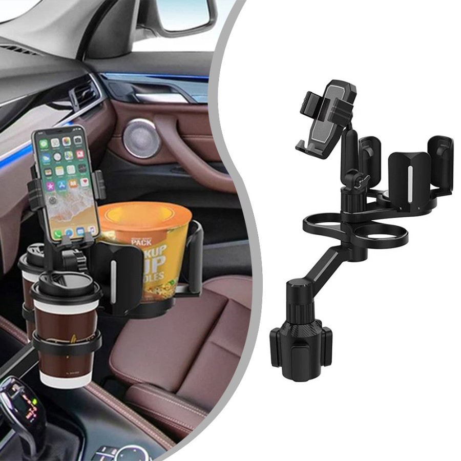 D04 Car Cup & Phone Holder with Snack Tray D04 Car Cup & Phone Holder with Snack Tray