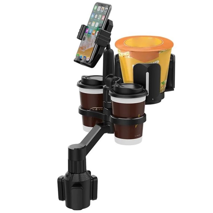 D04 Car Cup & Phone Holder with Snack Tray