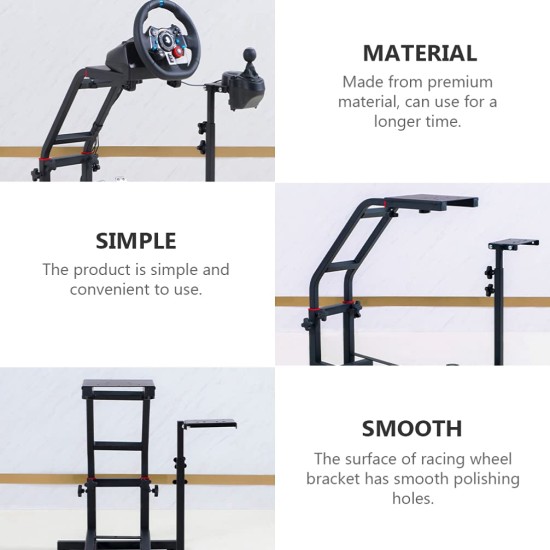 Adjustable Steering Racing Wheel and Pedal Stand