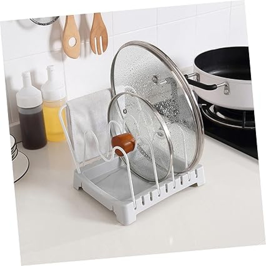 Adjustable pot and lid holder 3 Parition Adjustable pot and lid holder 3 Parition