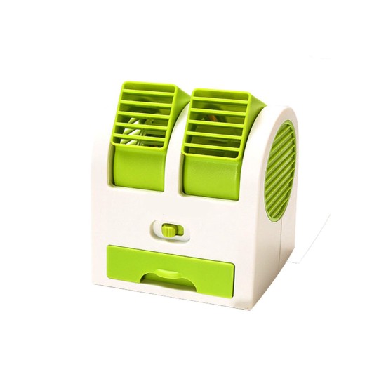 Mini Air Cooler Fan Usb Battery Operated Portable Air Conditioner - Green