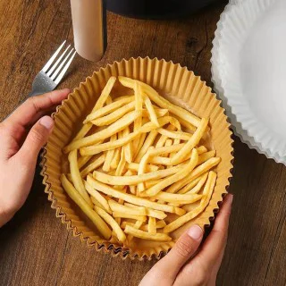 100PCS Large 9inch Air Fryer Disposable Paper Liner Tray Kitchen