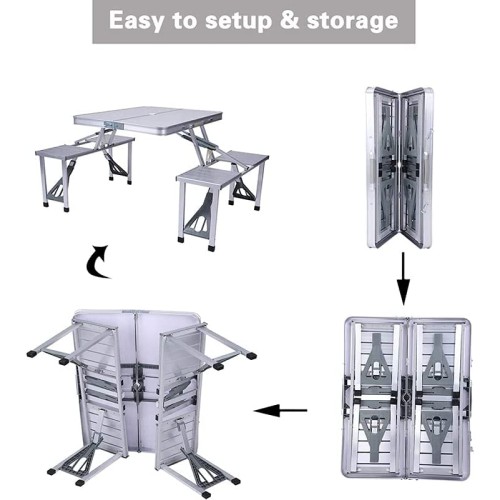 Foldable Aluminium Picnic Table