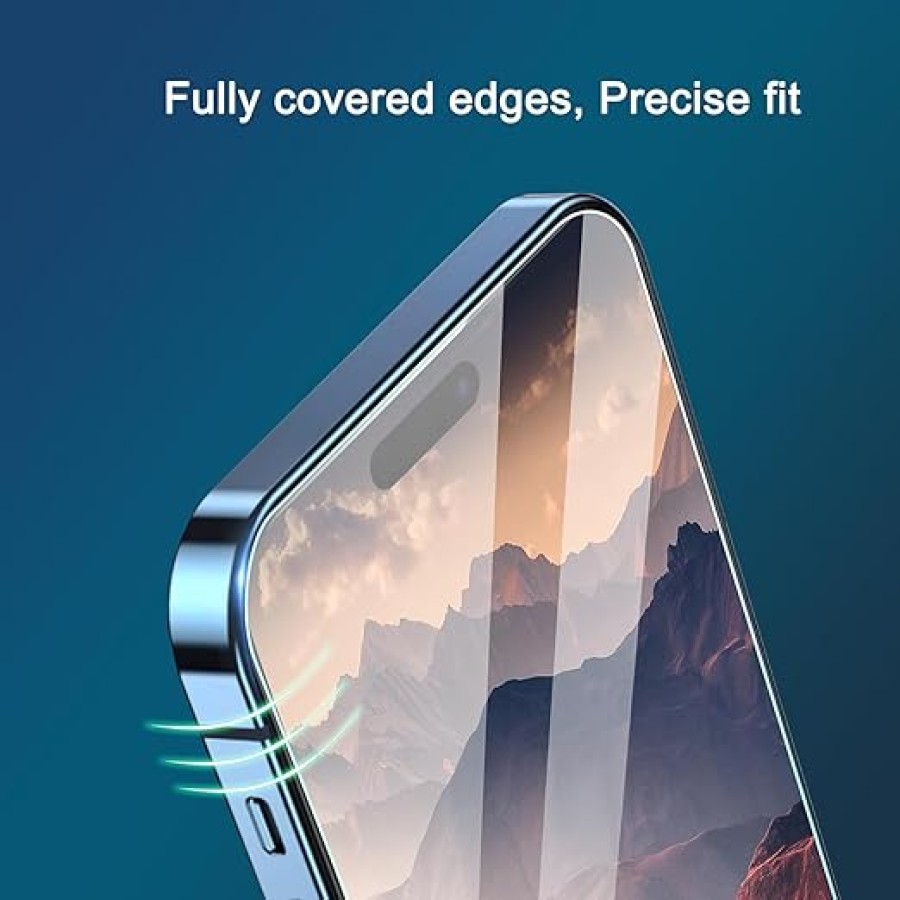 Anti Dust iPhone 15 Pro (6.1") Tempered Glass Screen Protector