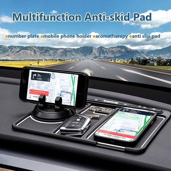 Anti-Slip Car Dashboard Mat & Mobile Phone Holder Mount with Car Perfume