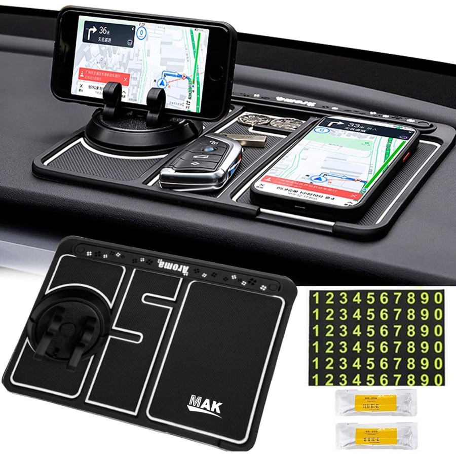 Anti-Slip Car Dashboard Mat & Mobile Phone Holder Mount with Car Perfume