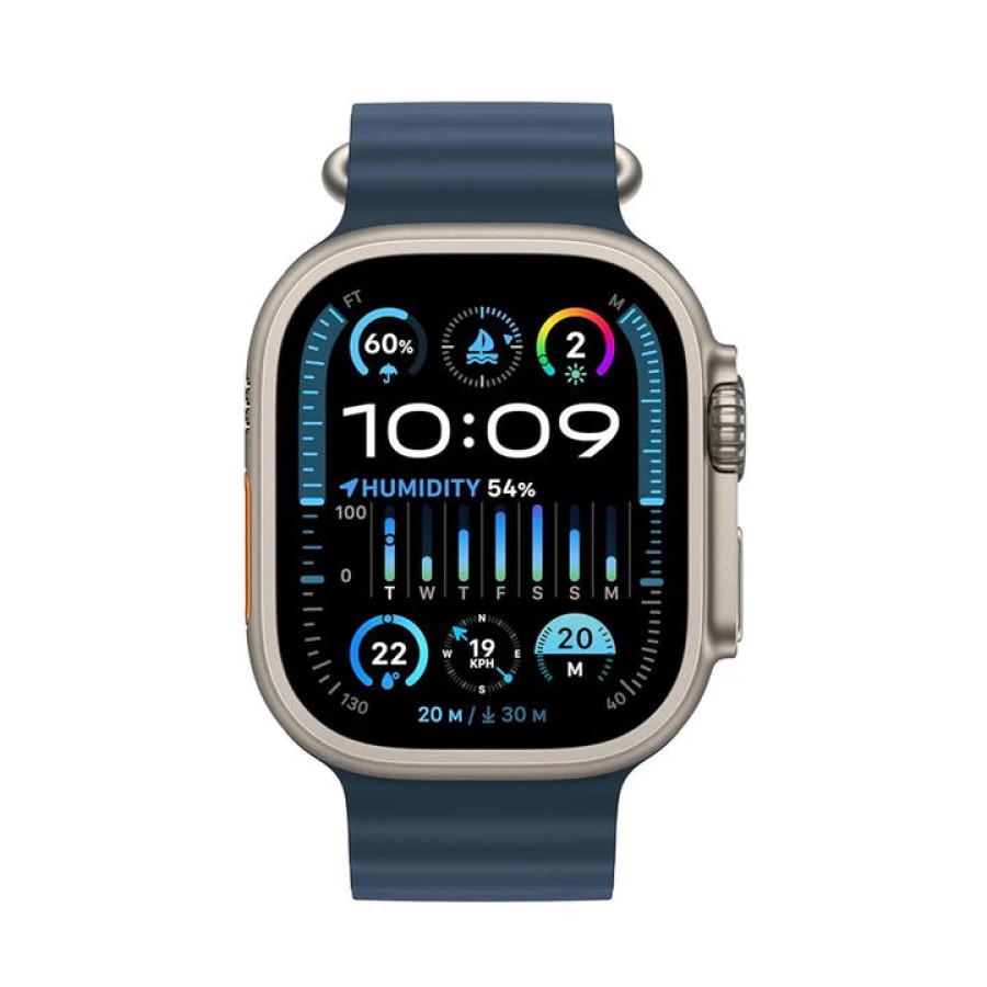 Apple Watch Ultra 2 GPS + Cellular, 49mm Titanium Case with Blue Ocean Band Apple Watch Ultra 2 GPS + Cellular, 49mm Titanium Case with Blue Ocean Band
