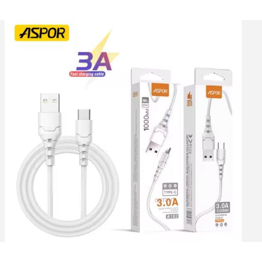 Aspor A102 1M Type-C 3A Fast Charge Cable