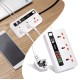 ASPOR A503 8 in 1 2500W Power Strip with Three Triple Sockets and Five USB Ports