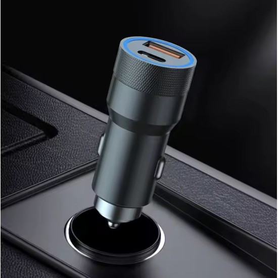 ASPOR A909 PD+QC 38W Fast Car Charger with LED Light