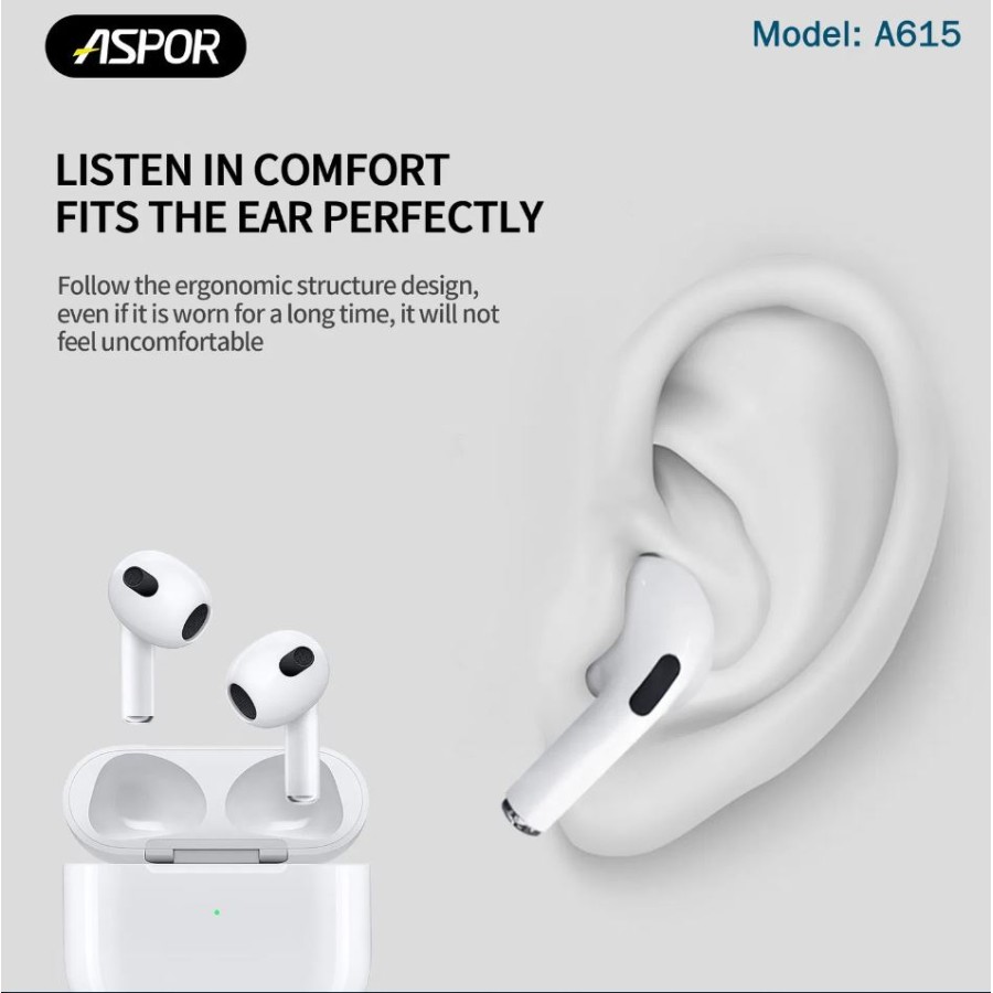 Aspor Airpods A615 TWS true wireless Airpods