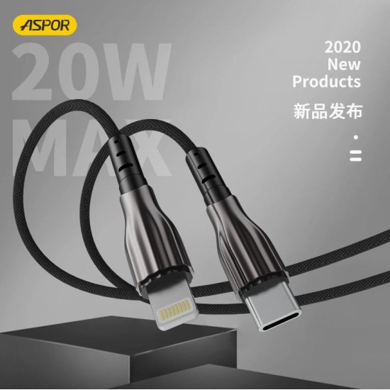 Aspor A110 20W PD to Lightning Cable 2m