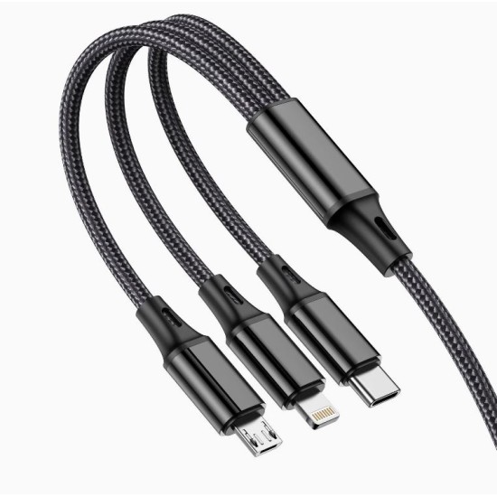 Aspor AC23 1M 3A 3in1 Data Cable