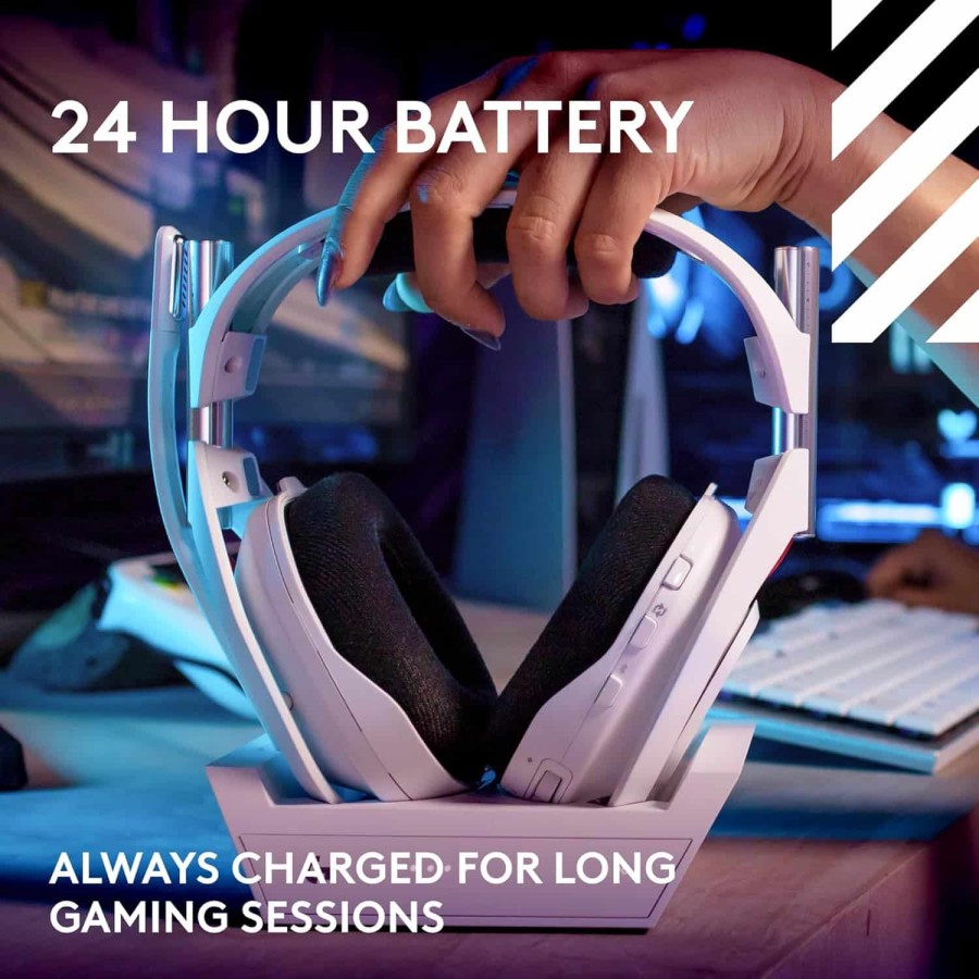 Astro A50 X LIGHTSPEED Wireless Gaming Headset + Base Station – White Astro A50 X LIGHTSPEED Wireless Gaming Headset + Base Station – White