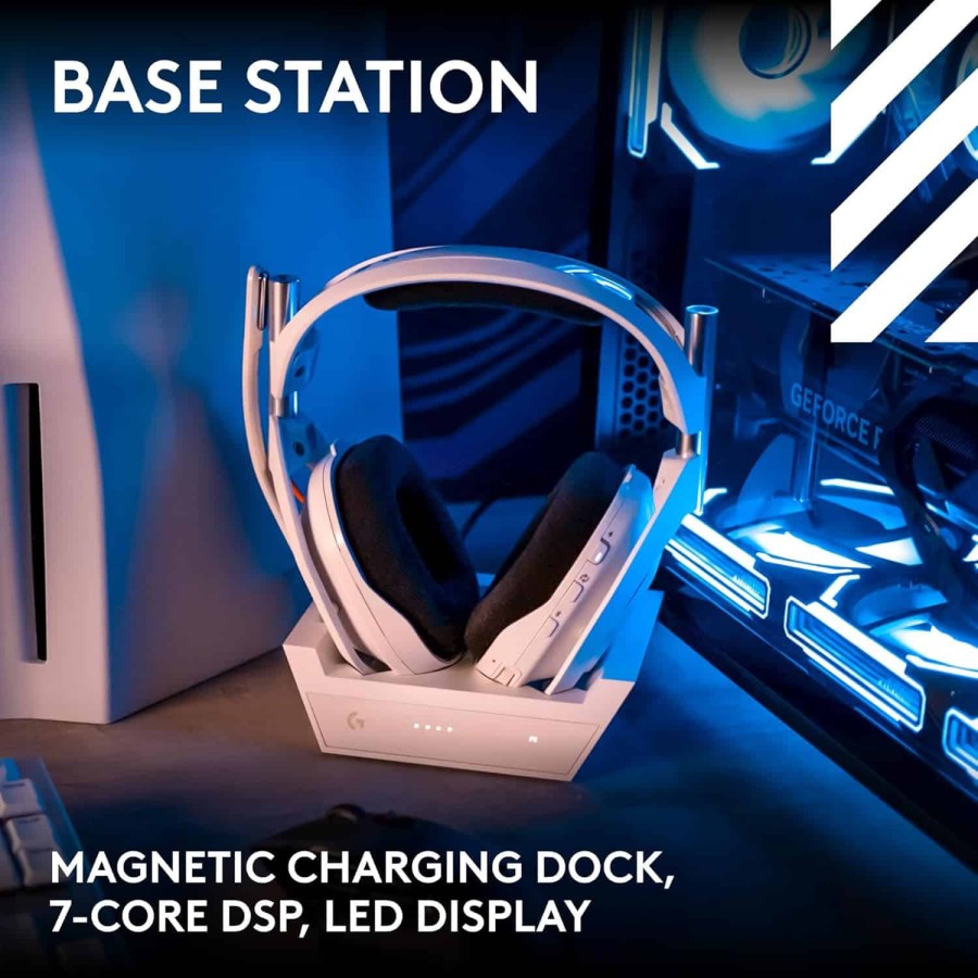 Astro A50 X LIGHTSPEED Wireless Gaming Headset + Base Station – White Astro A50 X LIGHTSPEED Wireless Gaming Headset + Base Station – White