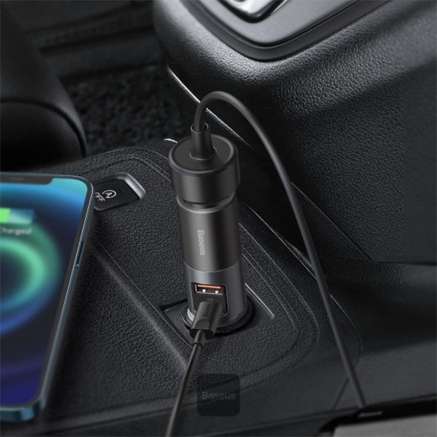 BASEUS SHARE TOGETHER USB / USB TYPE C / CIGARETTE LIGHTER SOCKET CAR CHARGER 120W