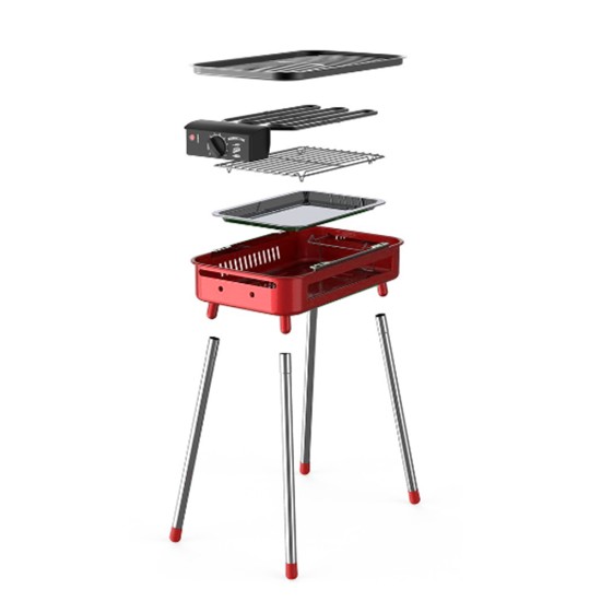 Electric BBQ Grill 2000W with Stand