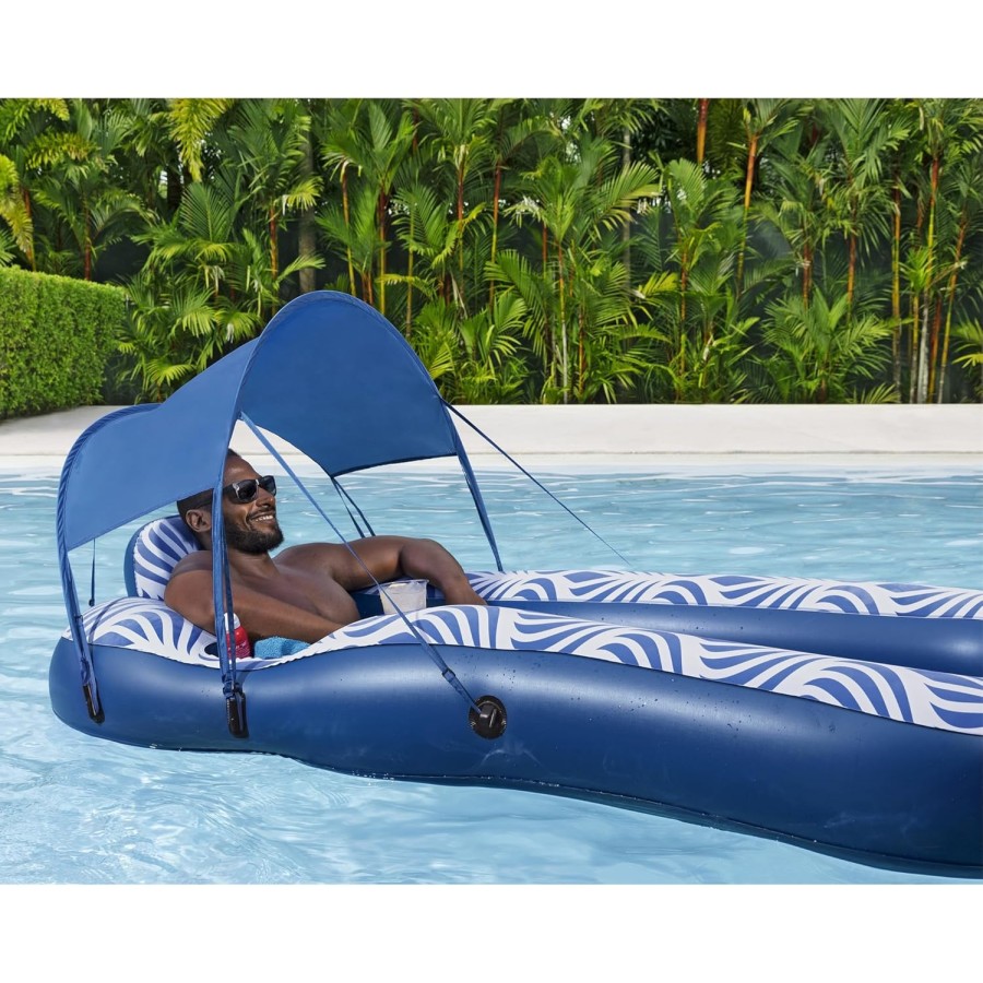 BESTWAY Comfort Plush Shaded Pool Lounge Float BESTWAY Comfort Plush Shaded Pool Lounge Float