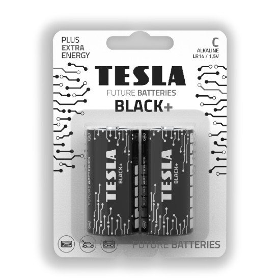 Tesla Batteries C Black+ 2 Pieces