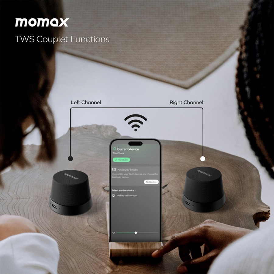 Momax 1-vibe Go Magnetic Wireless Speaker (BS6HKD)