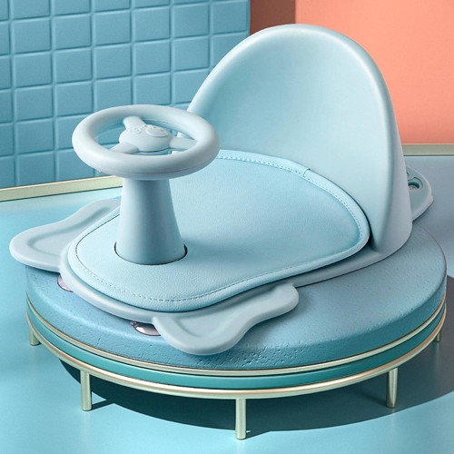  Baby Bath Seat with Non-Slip Soft Leather Sitting