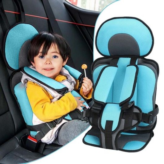 Child Safety Cushion With 5 Point Seat Belt During Travelling