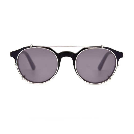 Barner Williamsburg Clip-On For Sun Glasses - Silver & Smoke