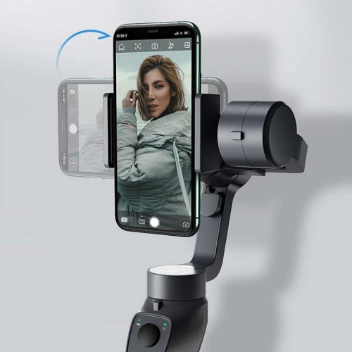 Baseus Control Smartphone Handheld Folding Gimbal Stabilizer Dark grey